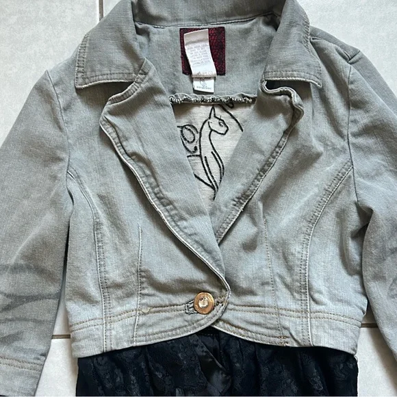 Baby Phat Grey Short denim vest - Picture 2 of 13